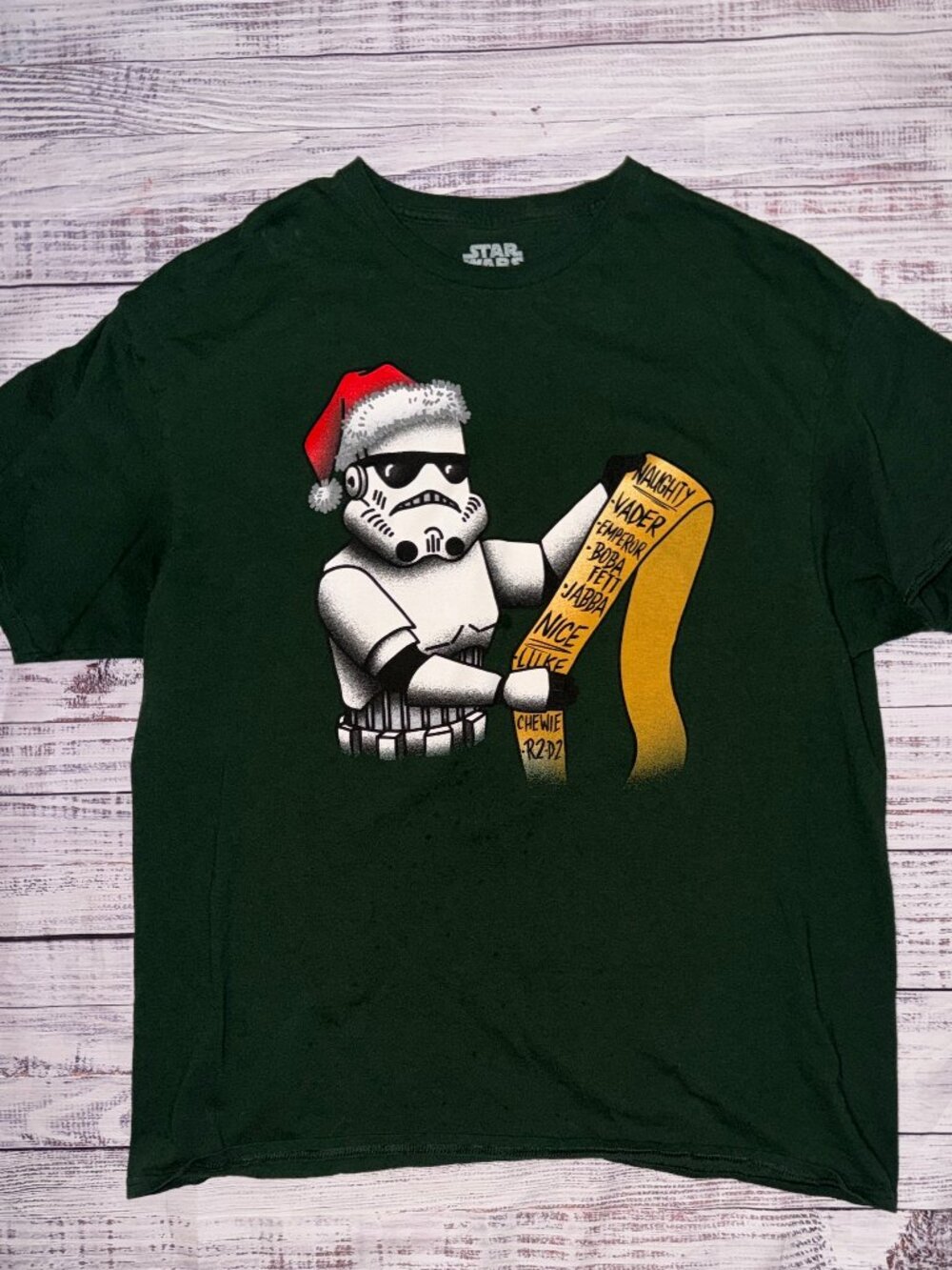 Star Wars Christmas Shirt Green XL